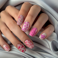 DIY-Nagelkunst-Vorlagen aus Edelstahl&nbsp;MRMJ-WH0092-060