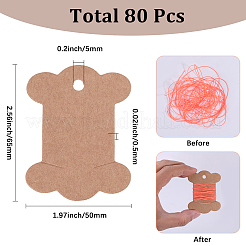 80 pz di tavolette per avvolgimento di fili di carta a forma di osso&nbsp;SENE-SC0001-09B