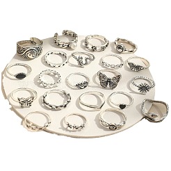 21 шт. набор колец из сплава эмали с пластиковым жемчугом FS-WG05D6A-01