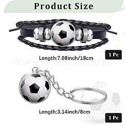 Комплект украшений для футбола из полого стекла SJEW-CL0001-01