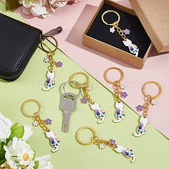 10шт. брелок для ключей с изображением кота из эмалированного сплава KEYC-NB00015