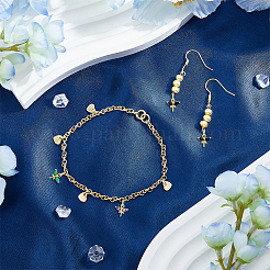 12 шт. 6-цветные латунные подвески с микропаве из кубического циркония KK-DC0003-73