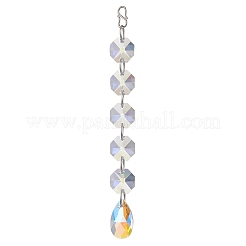 Рождественские стеклянные восьмиугольные бусины подвесные ловцы солнца HJEW-JM02269