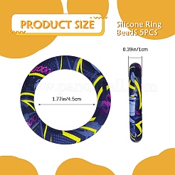 5 anello perline in silicone ecologico per uso alimentare&nbsp;JX893P