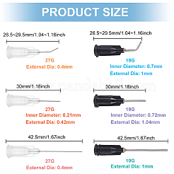 120 pieza de puntas de dispensación de aguja roma de precisión de fluido de plástico de 6 estilos&nbsp;TOOL-BC0002-11