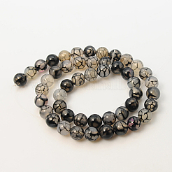 Натуральный дракон вены агата агата бусы пряди G-E163-10mm-7