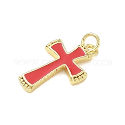 Pendentifs d'émail en laiton &nbsp;KK-CBA3F25-11G-04