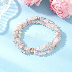 3шт гальванизированные стеклянные бусины эластичные браслеты BJEW-JB12033