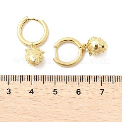 Латунные серьги-кольца в форме клубники EJEW-M077-19G-01