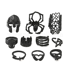 10 комплект из 7~38 регулируемого кольца-манжеты из сплава для Хэллоуина RJEW-L131-01EB