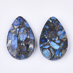 Синтетическая золотая линия регалит / имперская яшма / подвески из яшмы с морскими осадками&nbsp;G-S329-074A