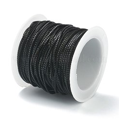 スプレー塗装真鍮ベネチアンチェーン  スプールで  溶接されていない  ブラック  1.5mm  32.8フィート（10m）/ロール&nbsp;CHC-M021-60G