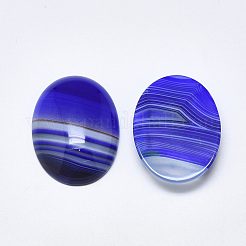 Natürlicher gebänderter Achat / gestreifte Achat-Cabochons&nbsp;X-G-T122-22C