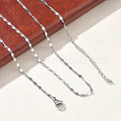 Collares de cadena de eslabones ovalados de acero inoxidable 304 de 2 mm&nbsp;NJEW-D328-02P