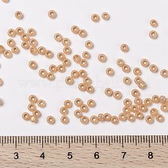 MIYUKIラウンドロカイユビーズ  日本製シードビーズ  8/0  （rr580)染め桃銀裏地アラバスター  3mm  穴：1mm  約19000~20500個/ポンド&nbsp;SEED-G008-RR0580