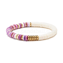 Набор эластичных браслетов из синтетического гематита и полимерной глины бусины хейши BJEW-JB07405