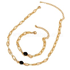 Шестигранный сплав эмалированный кабель цепи ожерелья и браслеты и кольца наборы&nbsp;FS-WGE6E3B-01