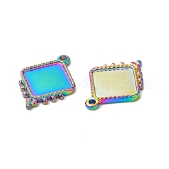 Placcatura ionica (ip) 304 impostazioni cabochon pendente in acciaio inossidabile&nbsp;STAS-L268-042MC