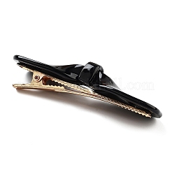 Заколки для волос из ацетата целлюлозы и железа из кожи аллигатора&nbsp;AJEW-K047-01G-03