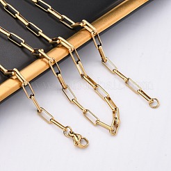 Цепочки-скрепки из нержавеющей стали 304&nbsp;X-NJEW-Q013-03G