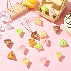 40 шт. 5 цвета непрозрачные подвески из смолы&nbsp;RESI-CJ0004-80