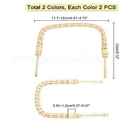 4 шт. 2-х цветная ротанговая металлическая ручка для чайника FIND-PH0001-06