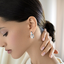 925 Серебряное кольцо серьги обруча SF7666