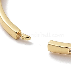 Braccialetti incernierati da donna con micro pavé di zirconi cubici trasparenti in ottone&nbsp;BJEW-Z061-22A