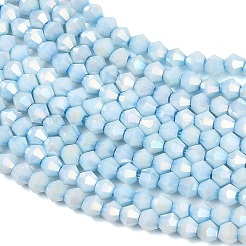 Brins de perles de verre bicônes électrolytiques&nbsp;GL-T021-2.5x3mm-16-17