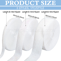 3 рулон 3-х видов полиэстеровой ленты с блестками OCOR-FG0002-55