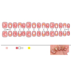 Faux ongles en plastique à motif de flocon de neige de Noël&nbsp;PW-WG5E749-01