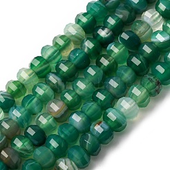 Натуральные полосатые агатовые бусы G-P587-D02-01B