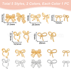 10 пара сережек-гвоздиков из сплава 10 стилей&nbsp;EJEW-UN0002-48
