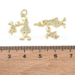 Ottone micro spianare pendenti zirconi&nbsp;KK-T085-15F-G