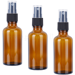 ガラス製エッセンシャルオイルの空のスプレーボトル  プラスチックふた付き  シエナ  3.75x12cm  容量：50ml（1.69fl.oz）&nbsp;MRMJ-GF0001-70B