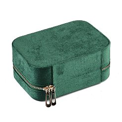 Итальянские бархатные двухслойные коробки для хранения ювелирных изделий на молнии с зеркалом внутри CON-G023-09D