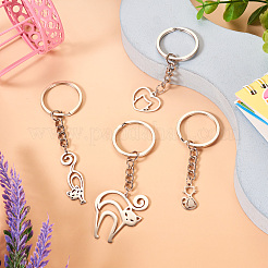 201 брелок для ключей из нержавеющей стали в виде кошки KEYC-TAC00008