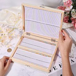 100 slot per scatole per colorazione di vetrini da microscopio in legno&nbsp;AJEW-WH0796-87