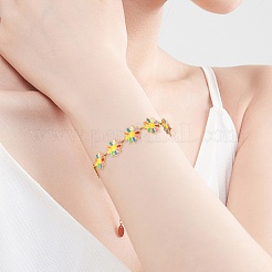 Эмалированные цепочки с цветком ромашки&nbsp;CHS-CJ0001-33