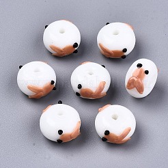 Ручной работы ухабистым Шарики Lampwork LAMP-S194-004F