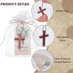 DIY Kreuz Schima Holz Anhänger Herstellung Kits&nbsp;DIY-GO0002-99