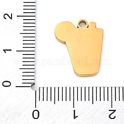 304 Edelstahl-Emaille-Anhänger&nbsp;STAS-M105-31G-02
