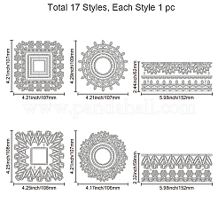 Трафареты для резки геометрических штампов из углеродистой стали DIY-WH0309-2026