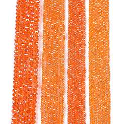 Chapelets de perles en verre électroplaqué&nbsp;EGLA-A044-T3mm-B25