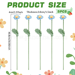 Искусственный цветок из хлопка ручной работы крючком AJEW-WH0009-75A