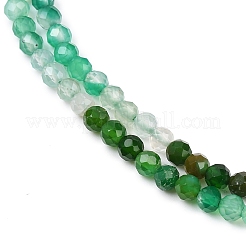 Натуральный зеленый бисер пряди оникс Агат G-L633-A01-4mm