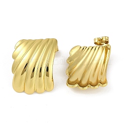 Серьги-гвоздики из нержавеющей стали 201 с вакуумным покрытием PVD для женщин&nbsp;EJEW-F345-03G