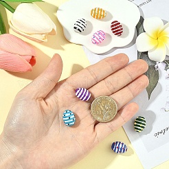 8 шт. 8-х цветные стеклянные бусины с имитацией нефрита&nbsp;GLAA-YW0005-72