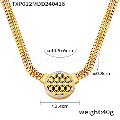 Женские кулоны-подвески из нержавеющей стали 304 с микропаве из прозрачных кубических цирконий FS-WG92196-02