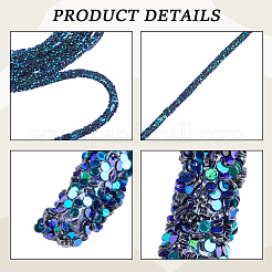 Ab Kunststoff Glitzer Pailletten Seil für DIY Brautkleider Kostüm Kleidung Schuhe Schmuck Zubehör&nbsp;OCOR-WH20007-02A-03